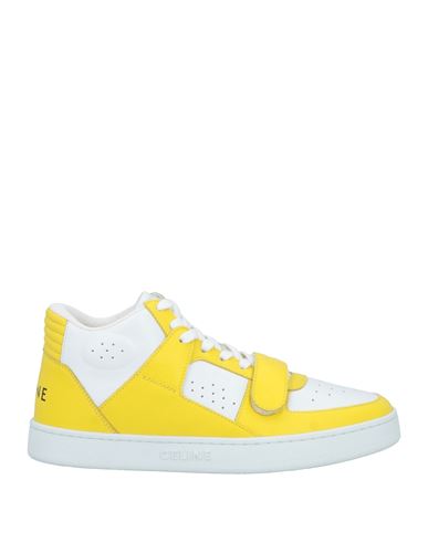 Shop Celine Man Sneakers Yellow Size 7 Leather