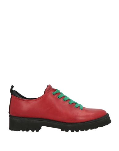 Pànchic Panchic Woman Lace-up Shoes Red Size 7 Leather