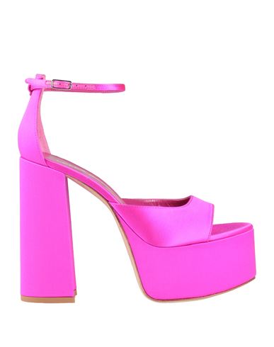Shop Lella Baldi Woman Sandals Fuchsia Size 8 Textile Fibers In Pink
