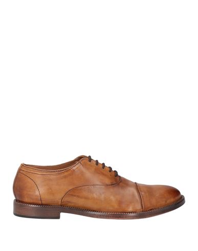 Cafènoir Man Lace-up Shoes Tan Size 8 Leather In Brown
