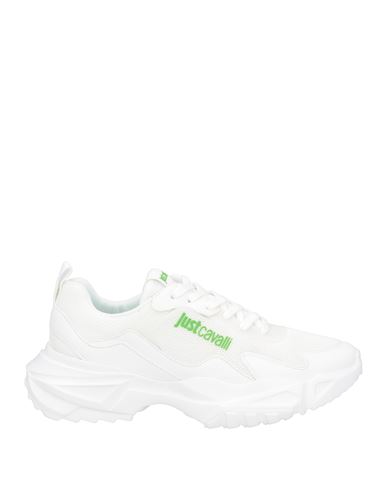 Shop Just Cavalli Man Sneakers White Size 9 Textile Fibers, Polyurethane, Pvc - Polyvinyl Chloride