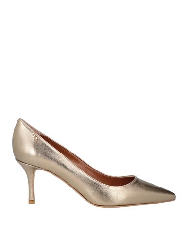 Tory Burch Woman Pumps Gold Size 8 Leather