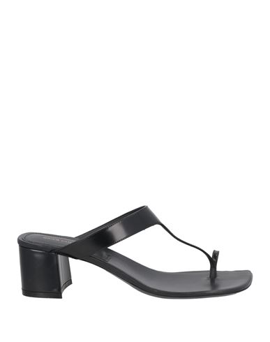 Shop Dries Van Noten Woman Thong Sandal Black Size 11 Leather