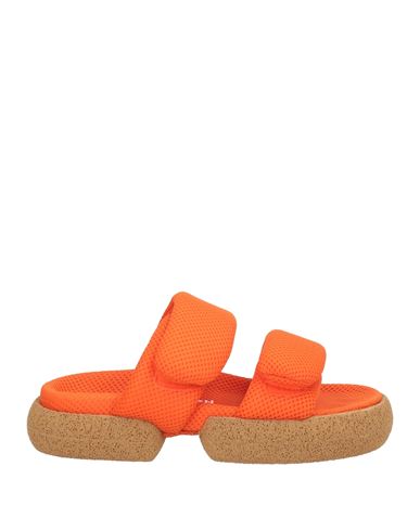 Shop Dries Van Noten Woman Sandals Orange Size 8 Textile Fibers