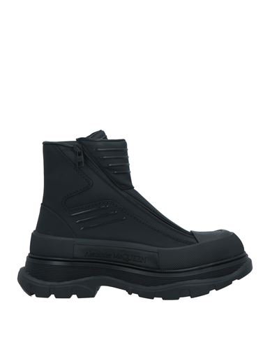 Shop Alexander Mcqueen Man Ankle Boots Black Size 9 Leather