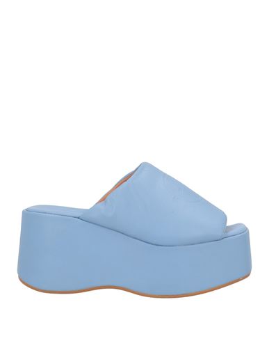 Ottod'ame Woman Sandals Light Blue Size 6 Leather