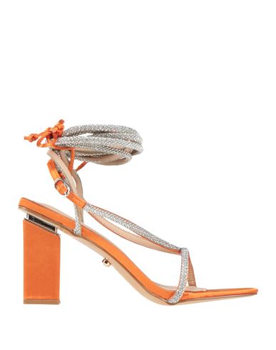 Shop Twenty Four Haitch Woman Sandals Orange Size 11 Textile Fibers