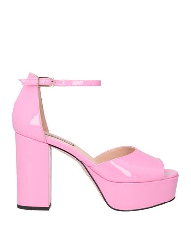 Shop Liu •jo Woman Sandals Pink Size 8 Leather