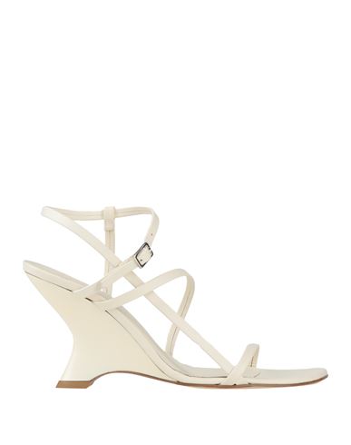 Shop Jucca Woman Sandals Ivory Size 9 Leather In White