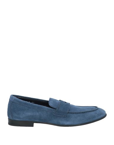 Shop Doucal's Man Loafers Pastel Blue Size 9 Calfskin