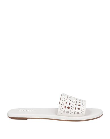 Shop Alaïa Woman Sandals White Size 7 Calfskin