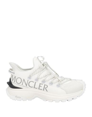 Shop Moncler Woman Sneakers Ivory Size 7.5 Textile Fibers In White