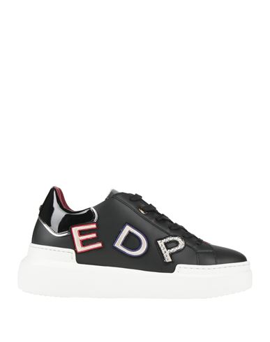 Shop Ed Parrish Woman Sneakers Black Size 7 Leather, Textile Fibers
