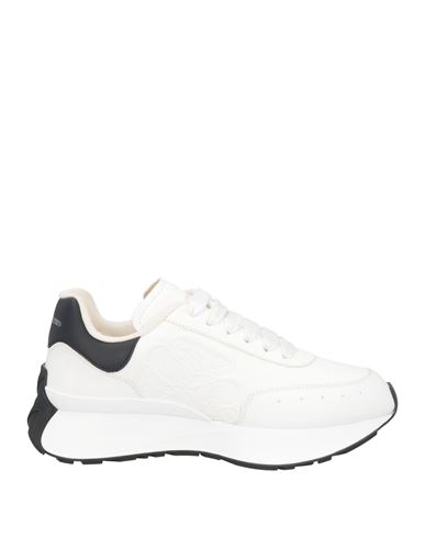 Shop Alexander Mcqueen Woman Sneakers White Size 7.5 Leather