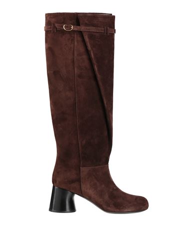 Shop Khaite Woman Boot Dark Brown Size 7.5 Leather