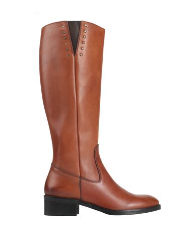 Shop J-ero' Woman Boot Tan Size 6 Leather In Brown