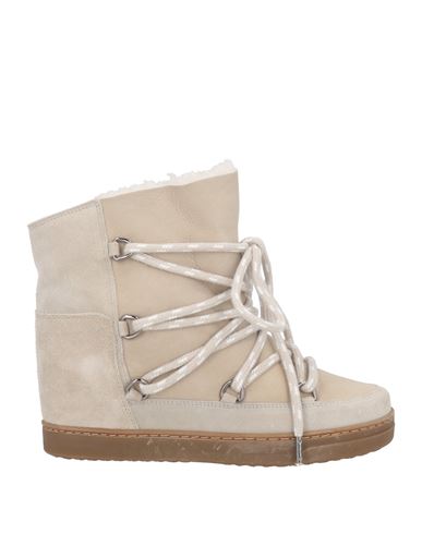 Isabel Marant Nowles Shearling-lined Suede Snow Boots In Beige