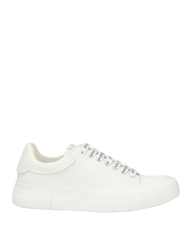 Shop Emporio Armani Man Sneakers White Size 9 Leather, Textile Fibers