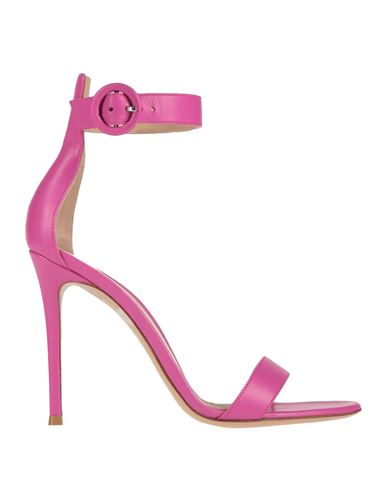 Shop Gianvito Rossi Woman Sandals Fuchsia Size 8 Leather In Pink