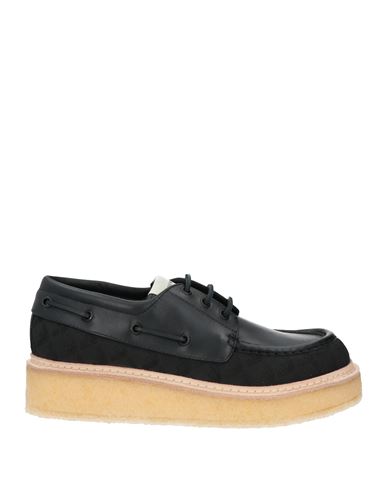 Shop Emporio Armani Man Loafers Black Size 9 Leather, Textile Fibers