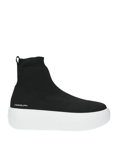 Shop Fessura Woman Sneakers Black Size 8.5 Textile Fibers