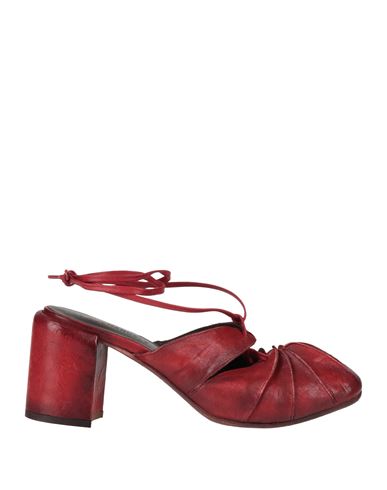 Shop Le Ruemarcel Woman Pumps Burgundy Size 8 Leather In Red