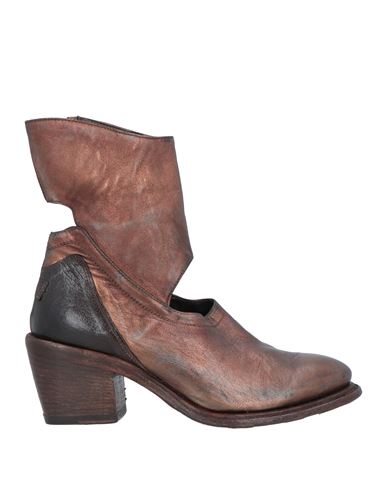 Shop Le Ruemarcel Woman Ankle Boots Bronze Size 8 Leather In Yellow