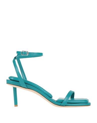 Shop Tamara Mellon Woman Sandals Turquoise Size 7.5 Leather In Blue