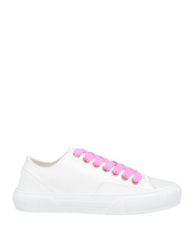Shop Msgm Woman Sneakers White Size 7 Textile Fibers