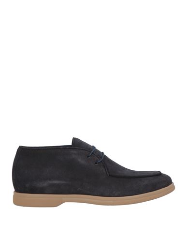 Shop Eleventy Man Ankle Boots Navy Blue Size 7 Leather