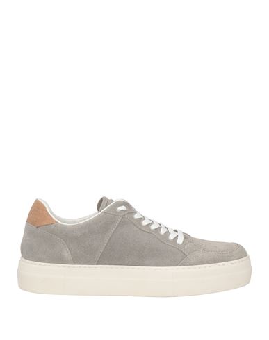Shop Eleventy Man Sneakers Grey Size 8 Leather, Textile Fibers
