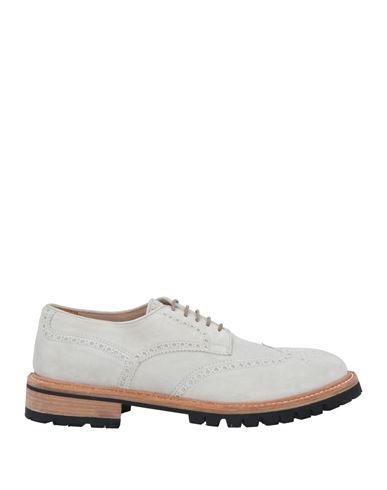 Shop Eleventy Man Lace-up Shoes Light Grey Size 11 Leather