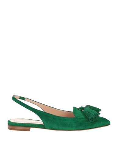 Shop Gianvito Rossi Woman Ballet Flats Emerald Green Size 8 Leather