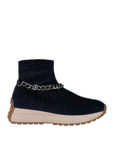 Shop Liu •jo Woman Sneakers Navy Blue Size 7 Textile Fibers