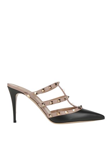Valentino Garavani Woman Mules & Clogs Black Size 11.5 Leather