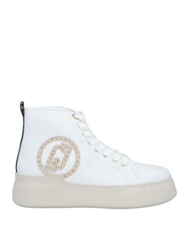 Shop Liu •jo Woman Sneakers White Size 7 Leather