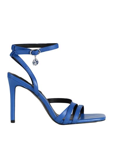 Shop Karl Lagerfeld Jeans Woman Sandals Bright Blue Size 8 Leather