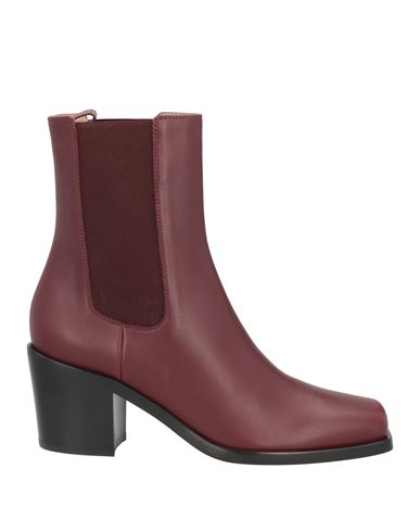 Shop Gianvito Rossi Woman Ankle Boots Burgundy Size 9.5 Calfskin In Red