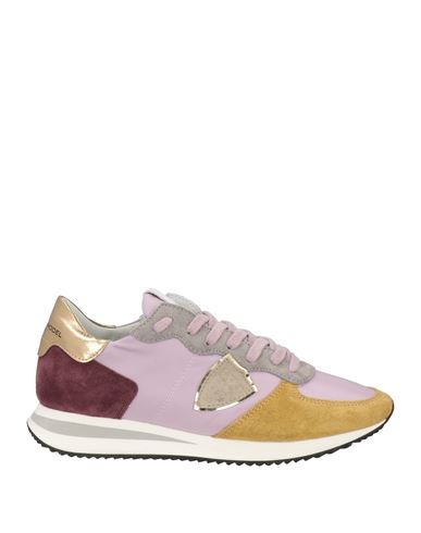 Shop Philippe Model Woman Sneakers Lilac Size 7 Leather, Textile Fibers In Purple