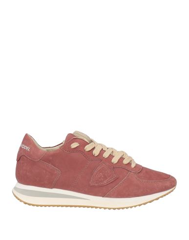 Shop Philippe Model Woman Sneakers Brick Red Size 7 Leather