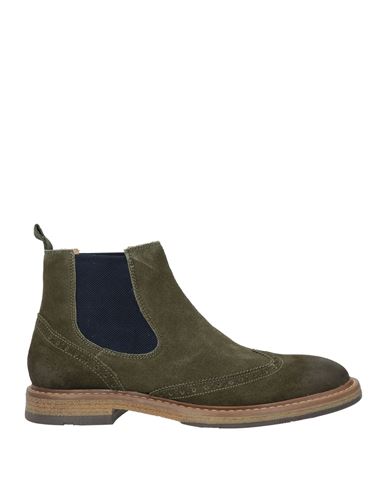 Cafènoir Man Ankle Boots Military Green Size 9 Leather