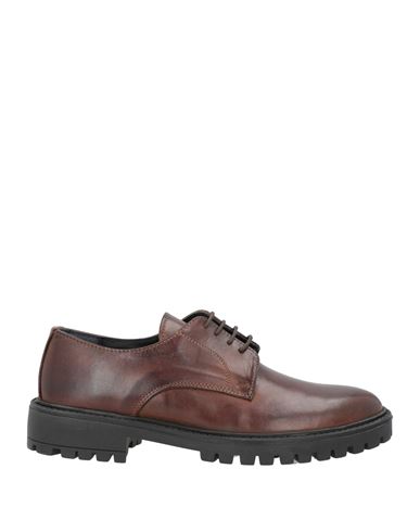 Cafènoir Man Lace-up Shoes Cocoa Size 8 Leather In Brown