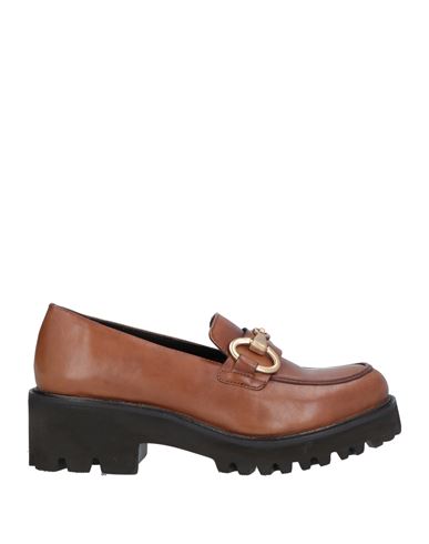 Cafènoir Woman Loafers Tan Size 8 Leather In Brown