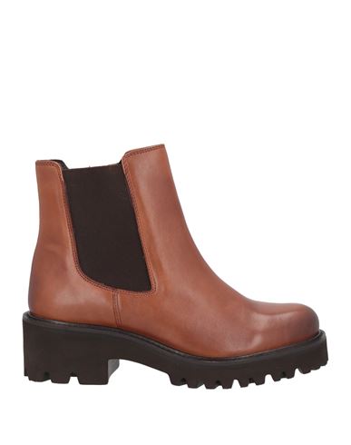 Shop Cafènoir Woman Ankle Boots Tan Size 8 Leather In Brown