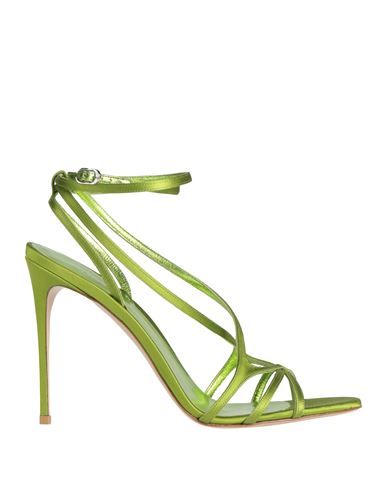 Shop Le Silla Woman Sandals Lime Green Size 12 Textile Fibers