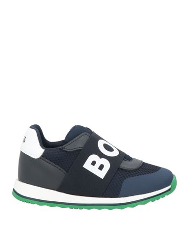 Hugo Boss Babies' Boss Toddler Boy Sneakers Midnight Blue Size 9c Leather, Textile Fibers