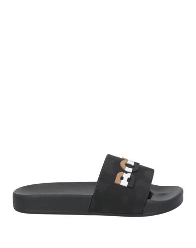 Hugo Boss Boss Toddler Boy Sandals Black Size 10.5c Rubber In Black