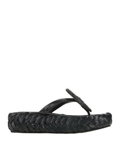 Shop Strategia Woman Thong Sandal Black Size 8 Leather