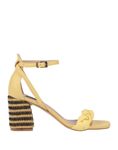 Shop Andrea Pinto Woman Sandals Light Yellow Size 6 Leather