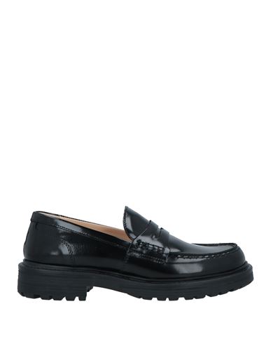 Shop Semicouture Woman Loafers Black Size 8 Leather